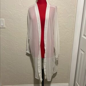 Chic White Sheer Kimono Cardigan